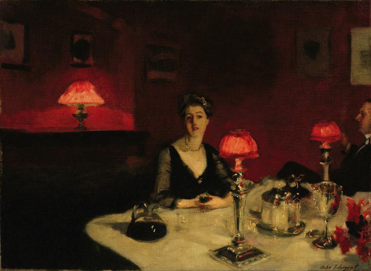 John Singer Sargent A Dinner Table at Night (The Glass of Claret) (mk18) Sweden oil painting art